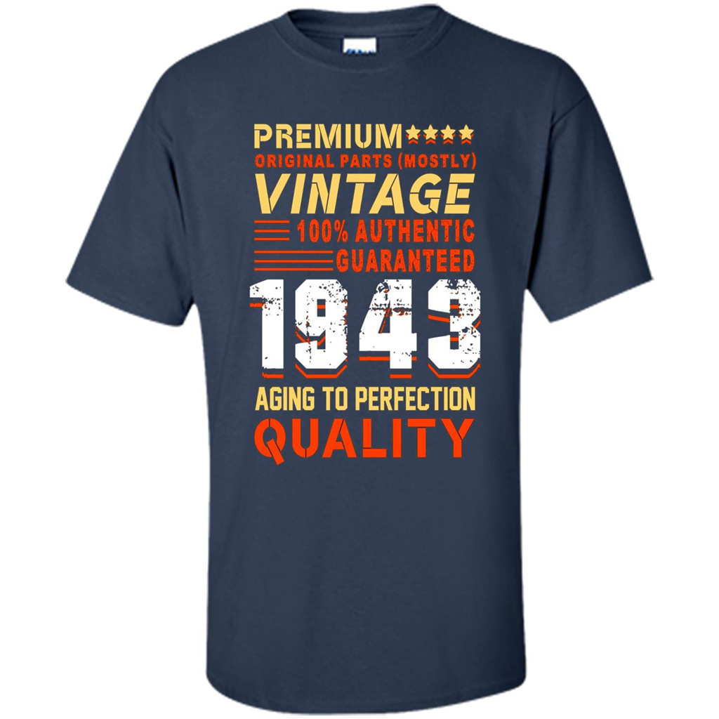 Vintage 1943 T-Shirt Aging To Perfection Quality Navy