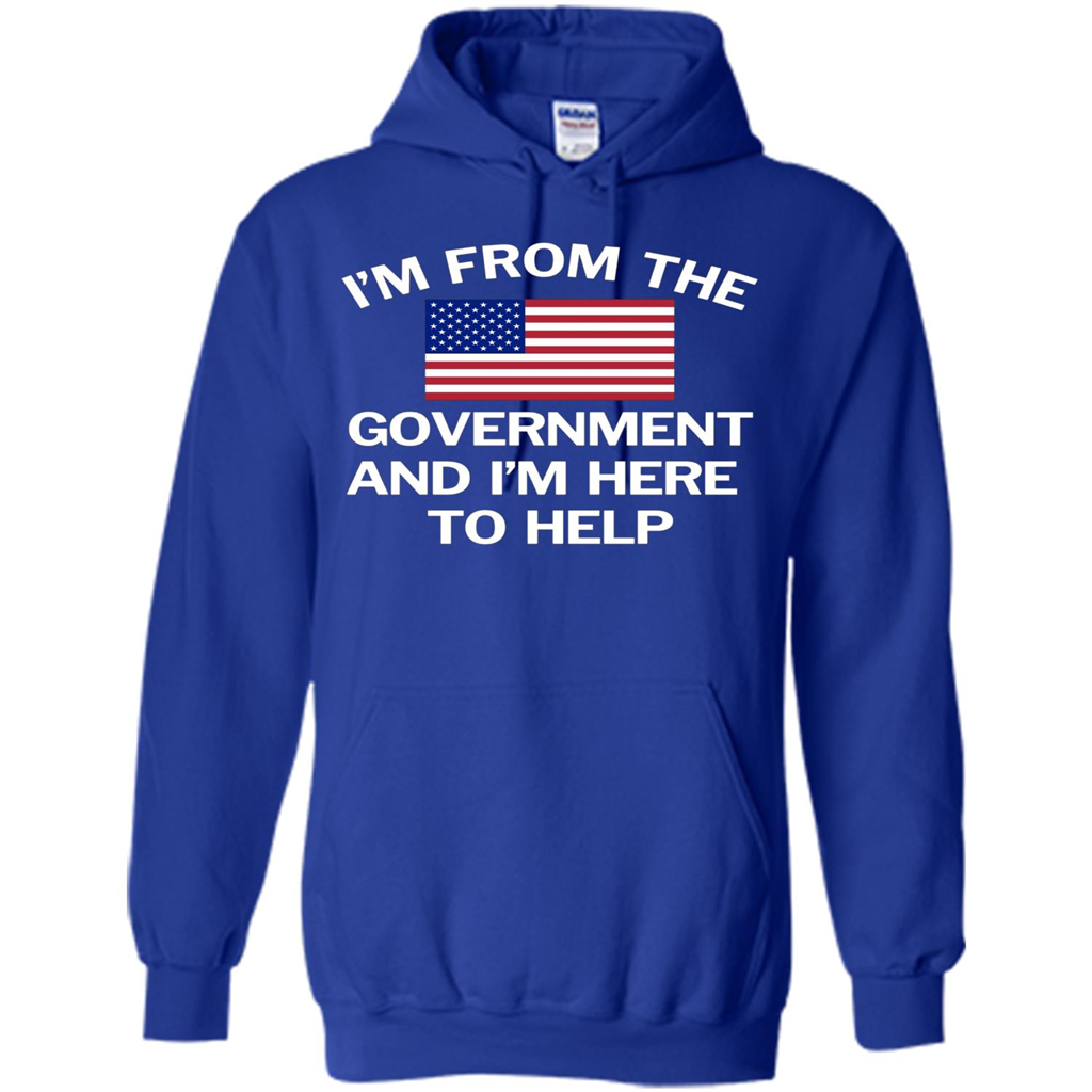 American T-shirt I'm From The Government and I'm Here To Help Royal