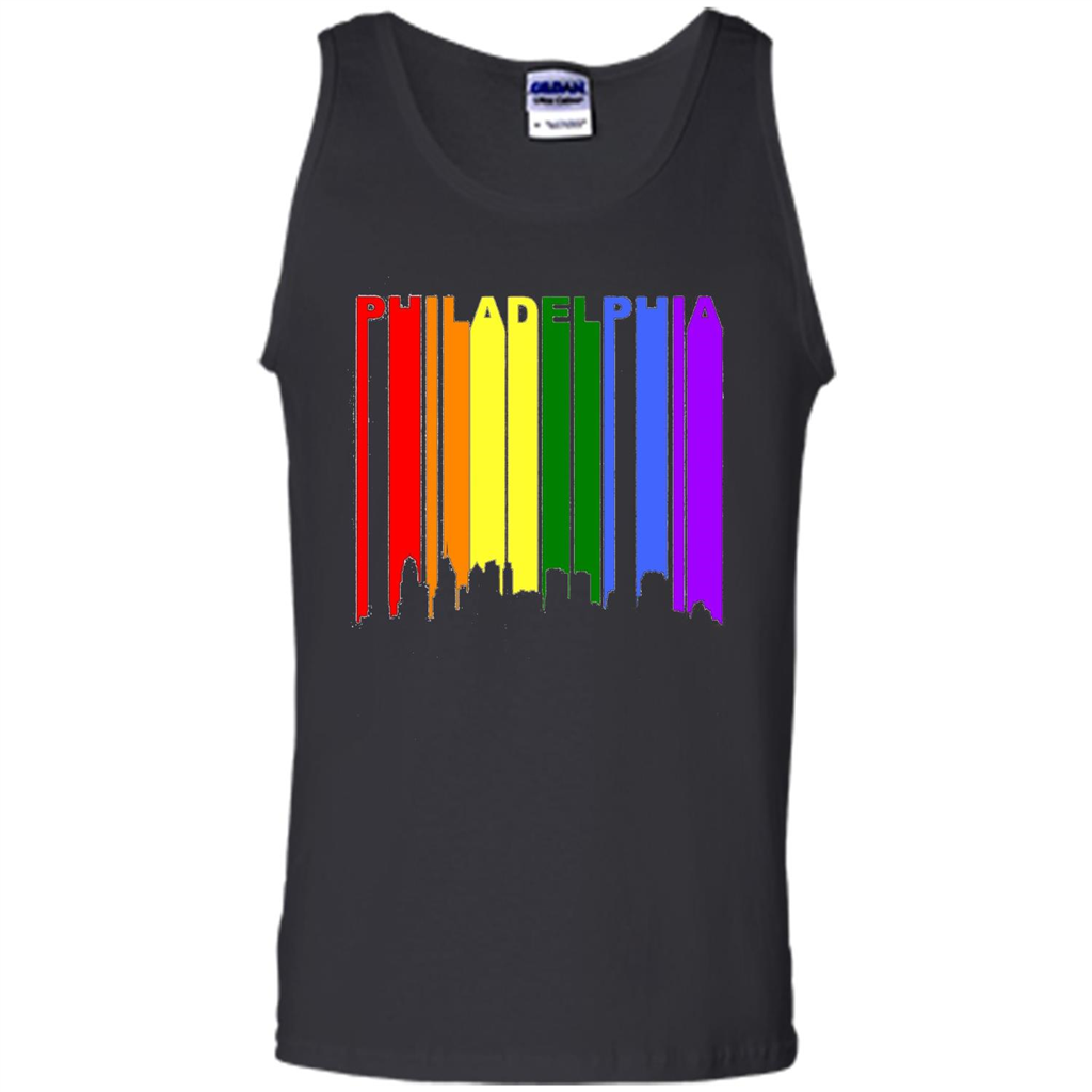Philadelphia PA Downtown Rainbow LGBT Gay Pride T-shirt Black