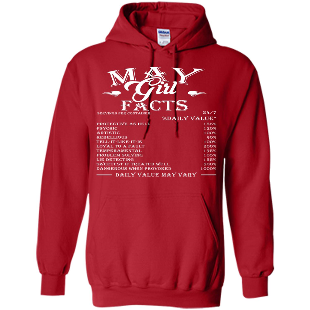 May Girl Facts T-shirt Red