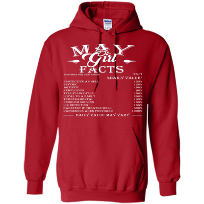May Girl Facts T-shirt Red