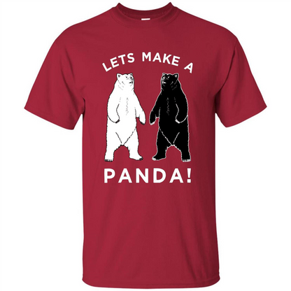 Funny Panda T-shirt Lets Make A Panda T-Shirt Cardinal