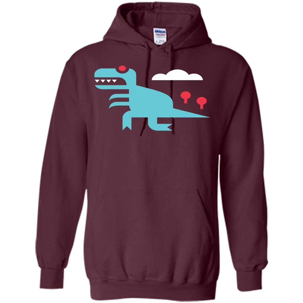 Dinosaur T-Shirt Tee Rex Maroon
