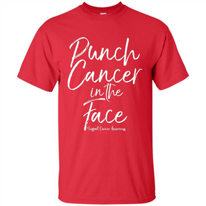 Punch Cancer in the Face Support Cancer Awareness T-shirt