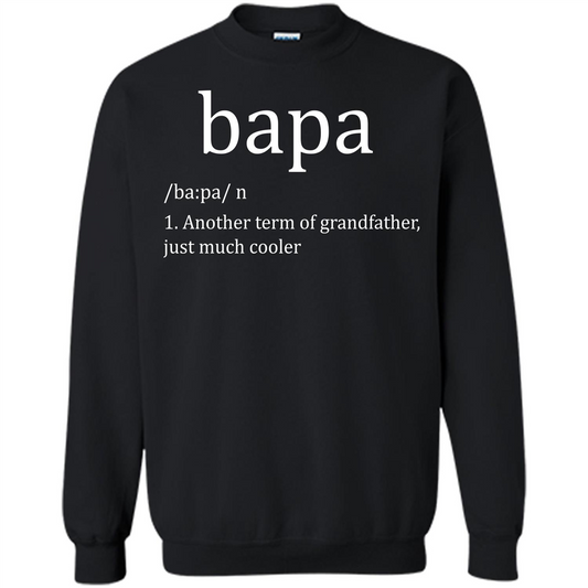 Papa T-shirt Bapa T-shirt Black