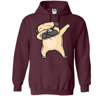 Dabbing Pug Shirt - Cute Funny Dog Dab T-Shirt t-shirt Maroon