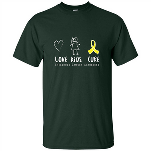 Love Kids Cure Childhood Cancer Awareness T-shirt