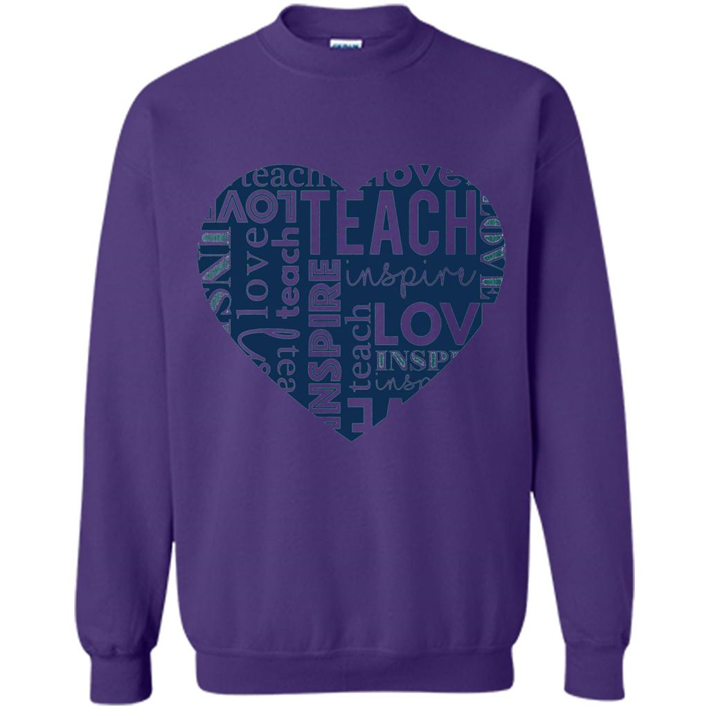 Teacher T-shirt Teach Love And Inspire T-shirt Orange