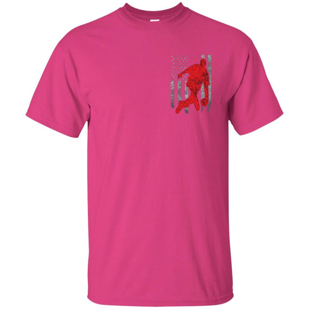 Bowling Man T-shirt - American Flag Bowling T-shirt Heliconia