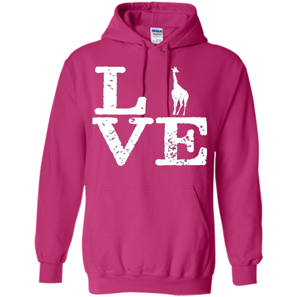 I Love Giraffe T-Shirt Heliconia