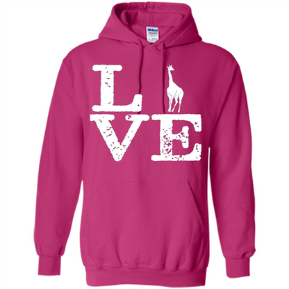 I Love Giraffe T-Shirt Heliconia