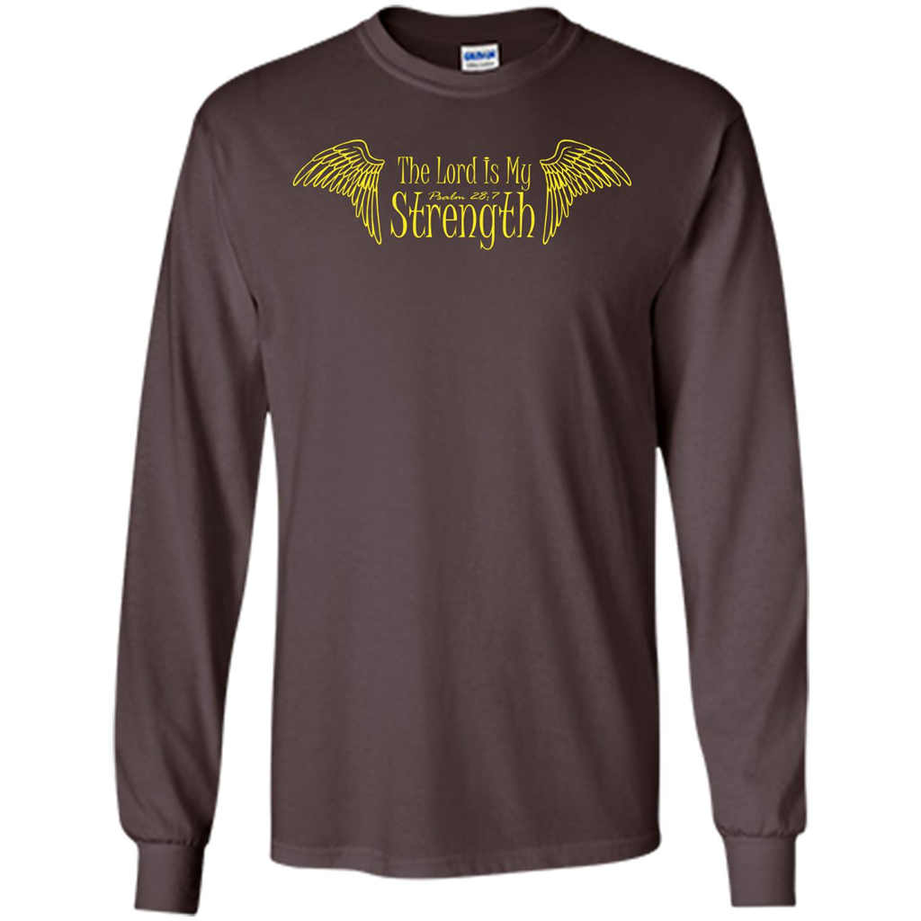 Christian T-shirt The Lord Is My Strength Dark Chocolate