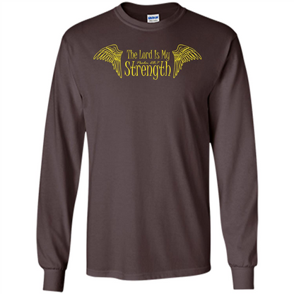 Christian T-shirt The Lord Is My Strength Dark Chocolate