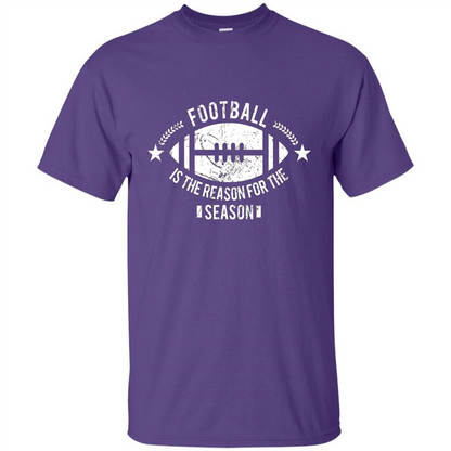 Football Is The Reason For The Season Funny Fan T-Shirt Purple