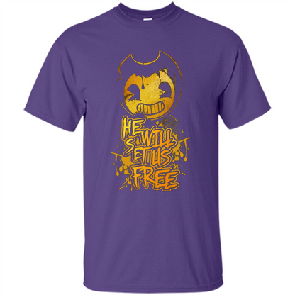 He Will Set Us Free T-shirt Purple