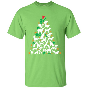 Christmas T-shirt Dog Lover Person Christmas Tree T-shirt