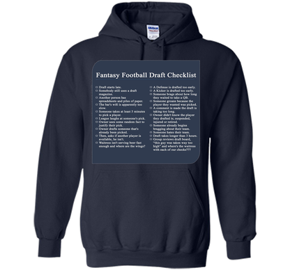 Fantasy Football Draft Checklist T-shirt
