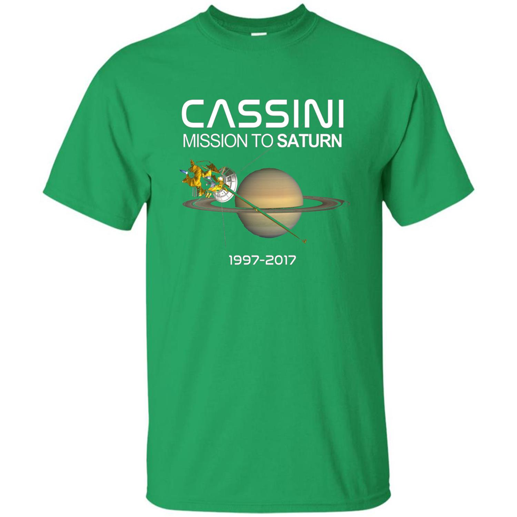 Cassini Mission to Saturn Space T-Shirt Irish Green