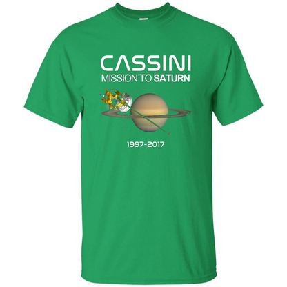 Cassini Mission to Saturn Space T-Shirt Irish Green