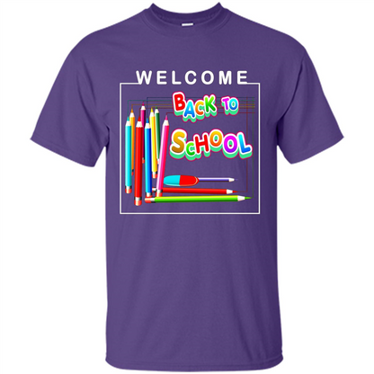 Welcome Back to School T-shirt School Day T-shirt Purple