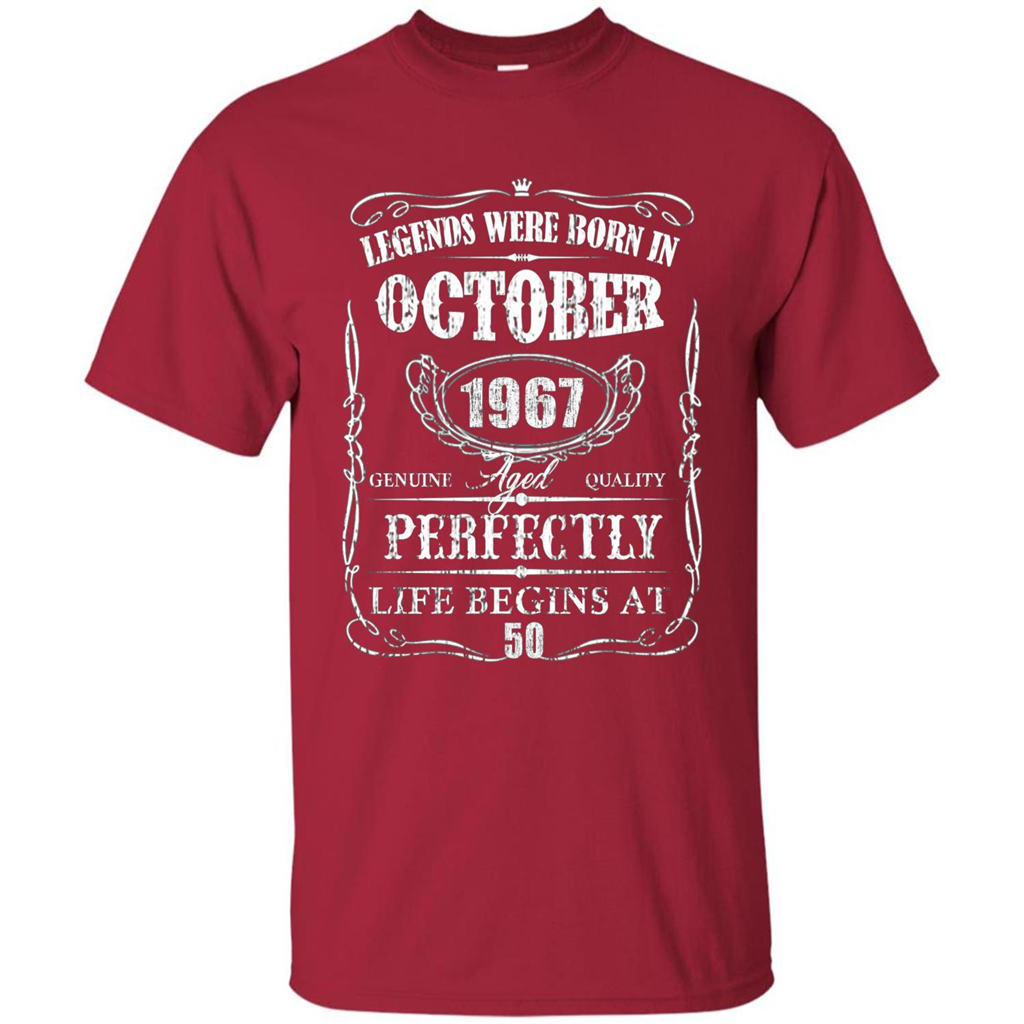 Legends Were Born In October 1967 T-shirt Cardinal