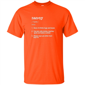 Nanny Definition T-shirt Funny Cool Present Gift T-shirt