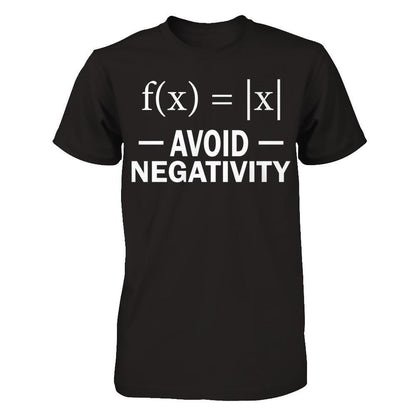 Avoid Negativity Funny Math T-shirt Next Level - Unisex Fitted Tee Black