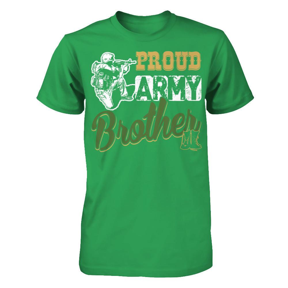 Proud Army Brother T-shirt Next Level - Unisex Fitted Tee Kelly Green