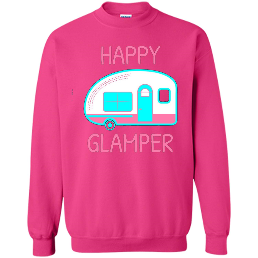 Happy Glamper - Glamping Camping Gift Idea T-Shirt Heliconia