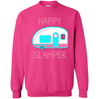 Happy Glamper - Glamping Camping Gift Idea T-Shirt Heliconia