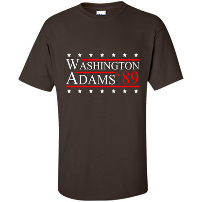 Washington Adams 1789 July 4th T-shirt Dark Chocolate