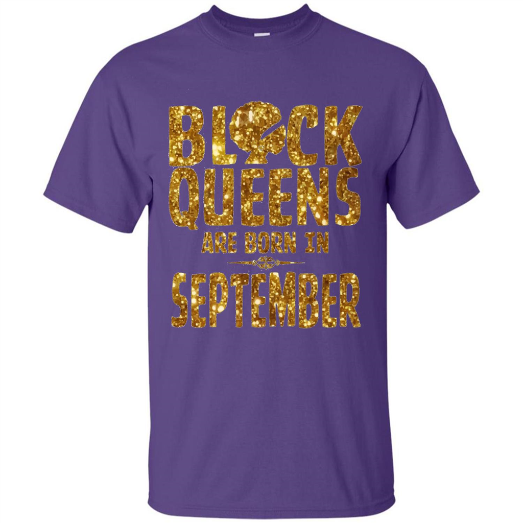 Black Queens Are Born In September T-shirt Purple