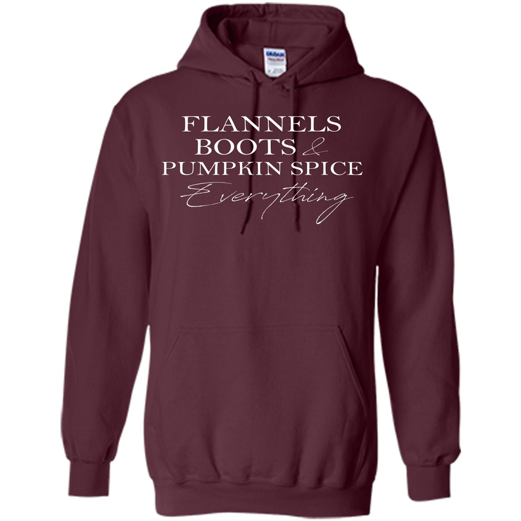 Halloween T-shirt Flannels Boots Pumpkin Spice Everything T-shirt Maroon