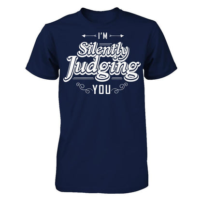 I'm Silently Judging You T-shirt Gildan - Short Sleeve Tee Navy