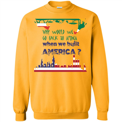 Africa - America T-shirt Build America Gold