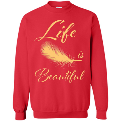 Beautiful Life Wing T-shirt Life Is Beautiful Red