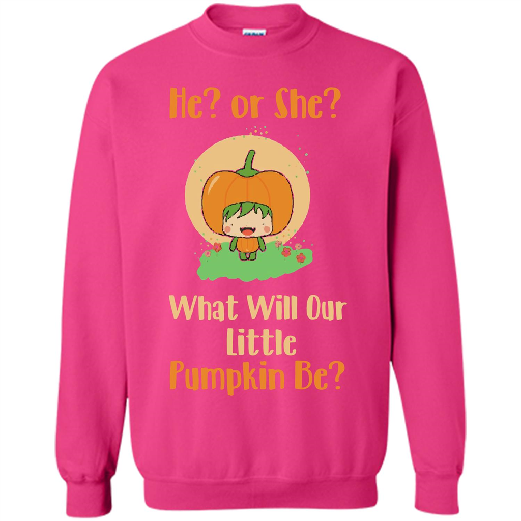 Halloween T-shirt What Will Our Little Pumpkin Be T-shirt