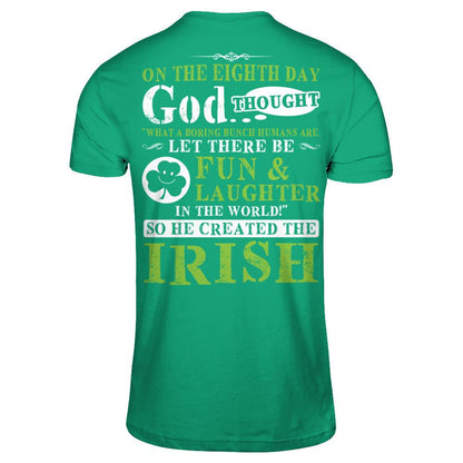 Let There Be Fun & Laughter In The World - So God Created The Irish Gildan - Short Sleeve Tee Kelly Green