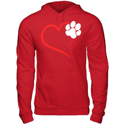 I Love Dogs T-shirt Gildan - Pullover Hoodie Red
