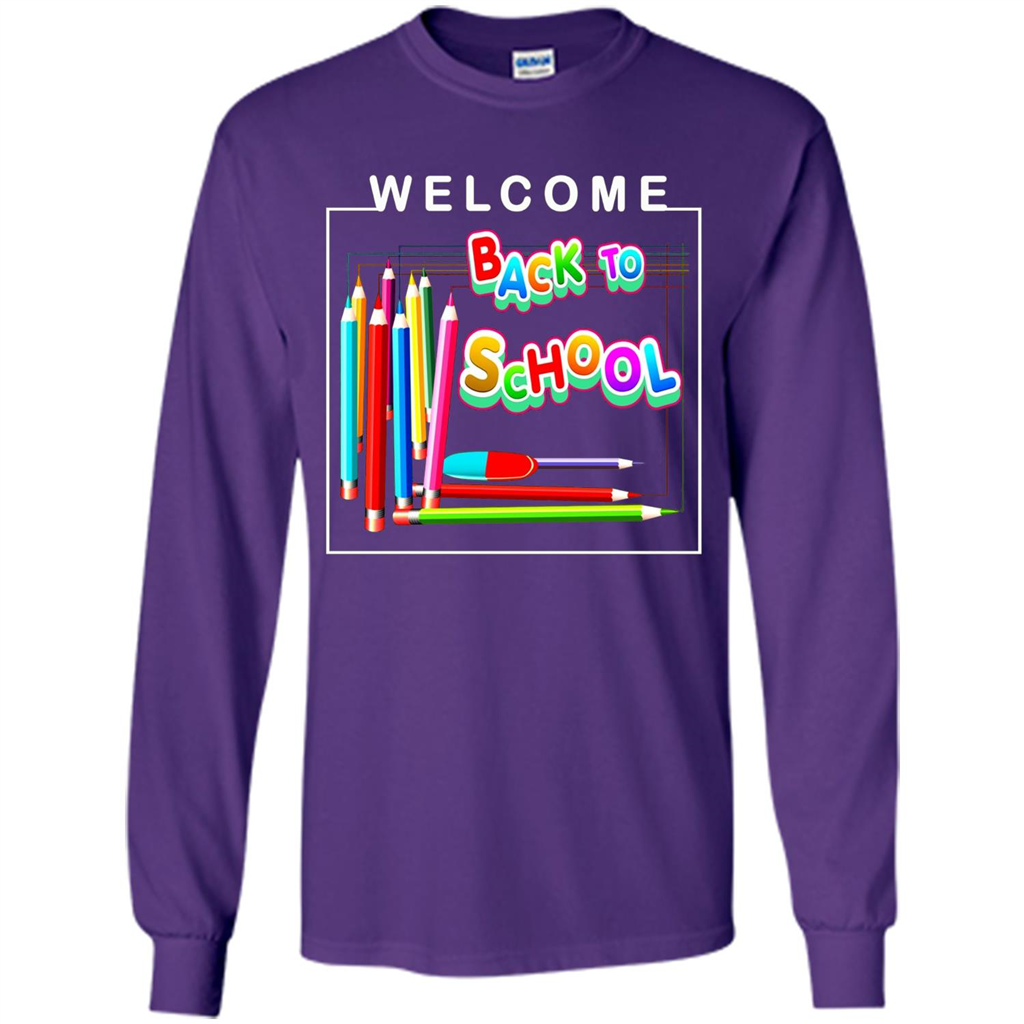 Welcome Back to School T-shirt School Day T-shirt Purple