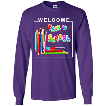 Welcome Back to School T-shirt School Day T-shirt Purple