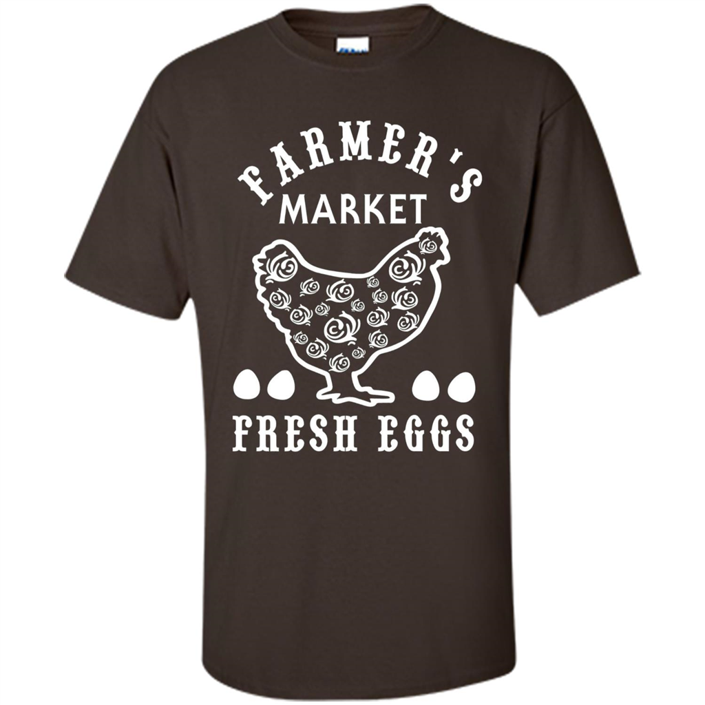 Famer's Market Fresh Eggs T-shirt Dark Chocolate