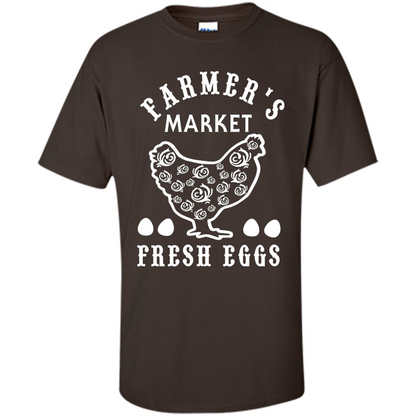 Famer's Market Fresh Eggs T-shirt Dark Chocolate