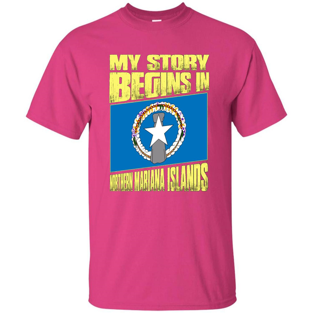 Story Begins In Northern Mariana Islands T-Shirt Heliconia