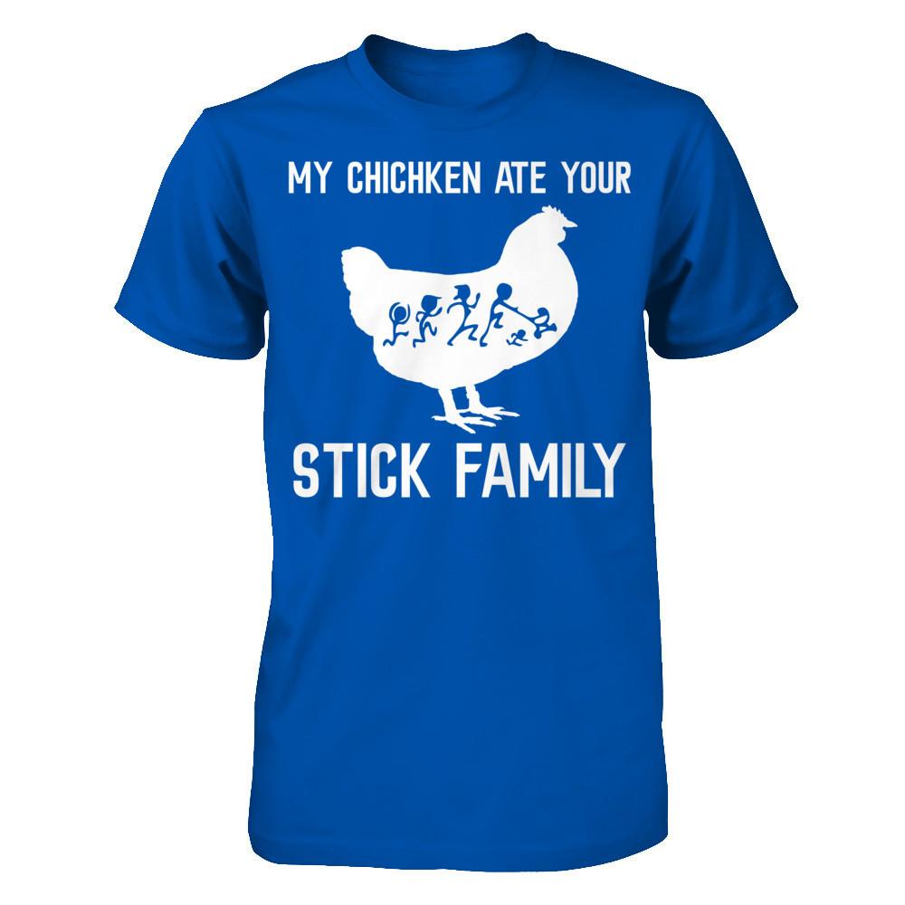 My Chicken Ate Your Stick Family Next Level - Unisex Fitted Tee Royal