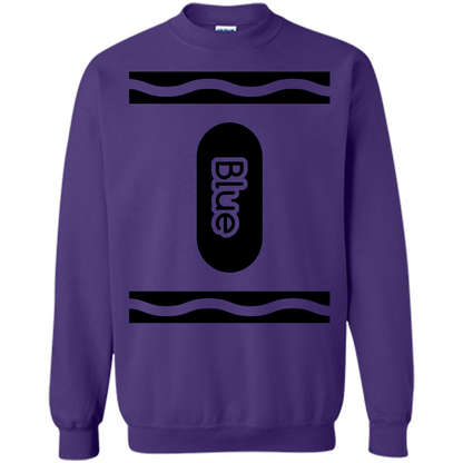 Blue Crayon Halloween Costume T-shirt Purple
