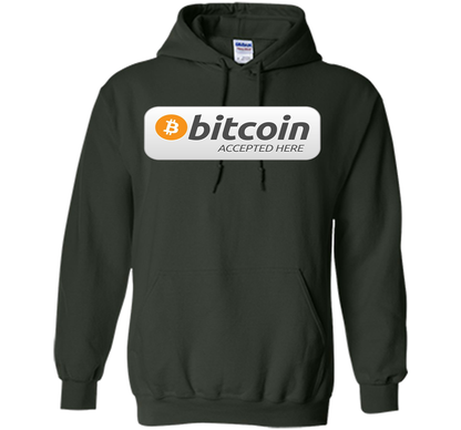 Bitcoin Accepted Here BTC Cryptocurrency T-shirt Forest Green