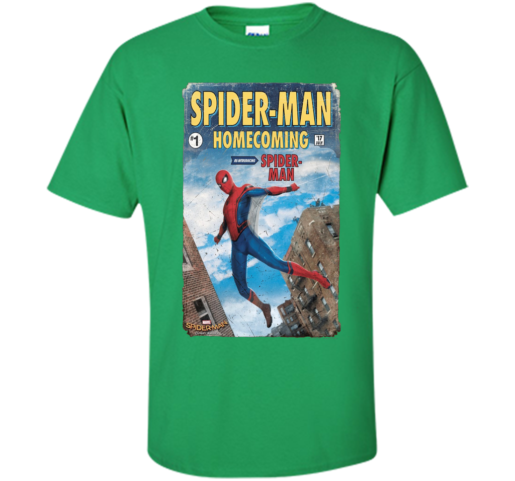 Marvel Spider-Man Homecoming Revamp #1 Issue Graphic T-Shirt t-shirt Irish Green