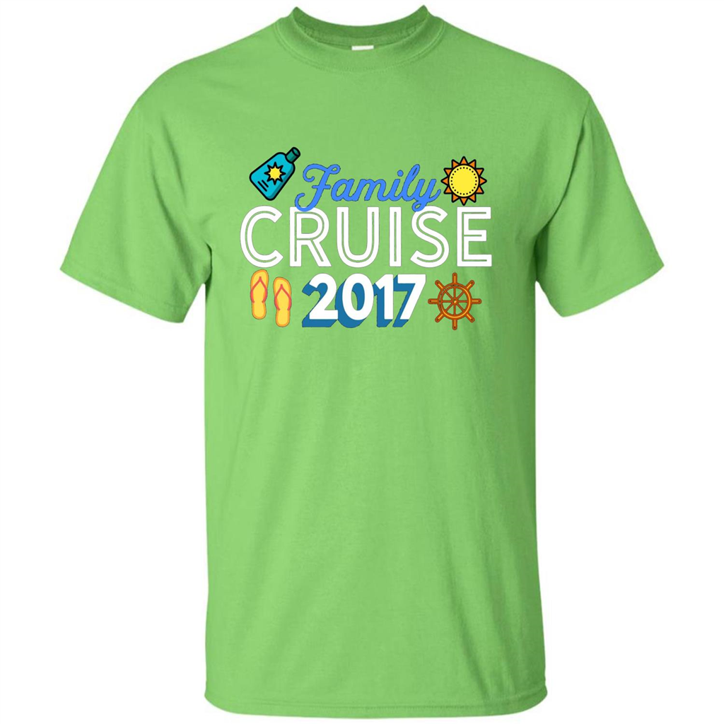 Family T-shirt Family Cruise 2017 Lime