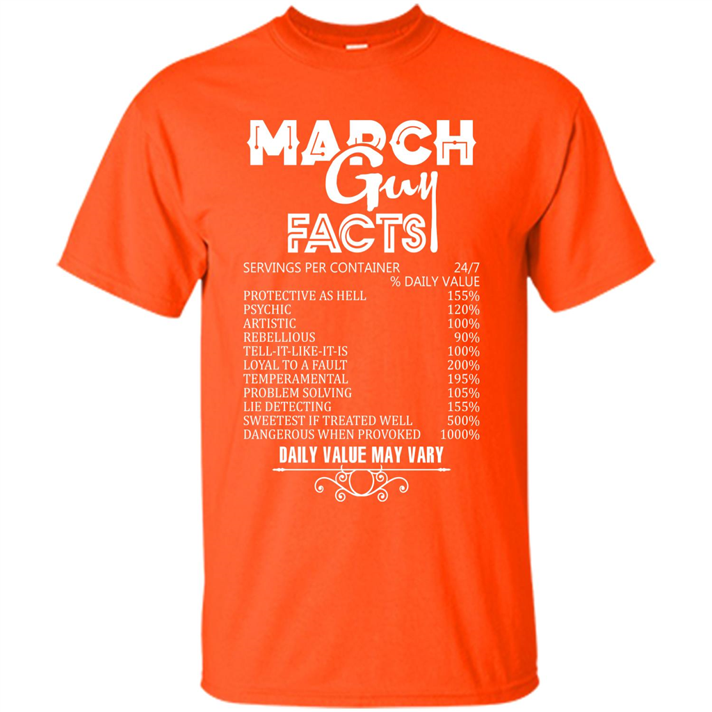 March Guy Facts T-shirt Orange
